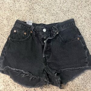 Women's Black Denim Shorts